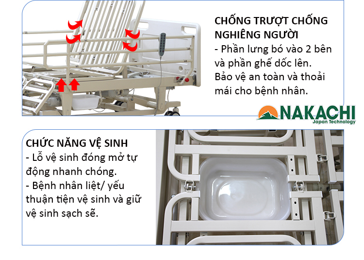  Giường Y Tế Đa Nâng Hạ Chiều Cao Nakachi NC-BVH07